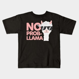 No Probllama No Problem Llama Lovers Premium Kids T-Shirt